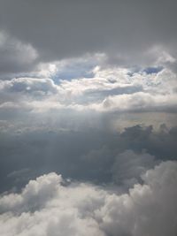 Aerial view of clouds in sky