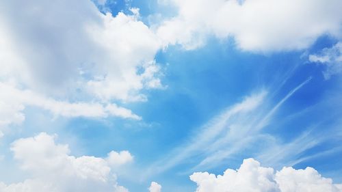 Low angle view of clouds in sky