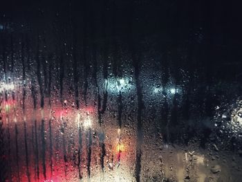 Full frame shot of wet glass window