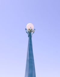 Low angle view of statue against clear sky