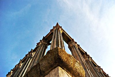 Low angle view of temple against sky