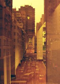 Narrow alley in city