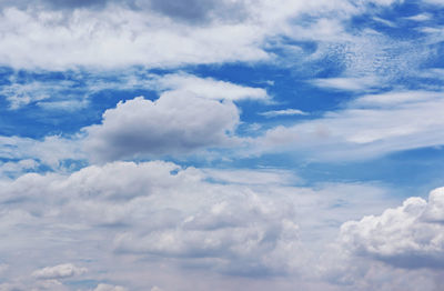 Low angle view of clouds in sky