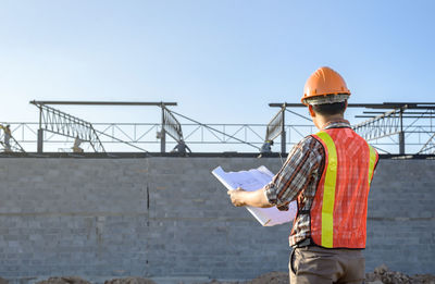 Man working at construction site