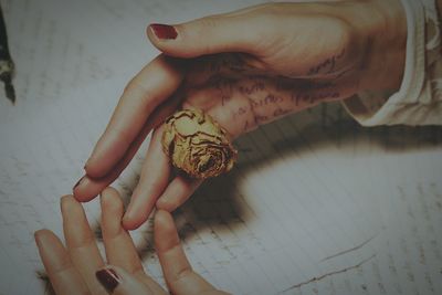 Close-up of human hand