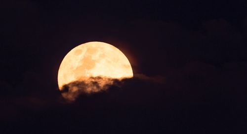 Scenic view of moon against sky at night