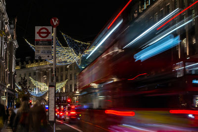 High angle view of illuminated city at night