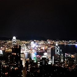 Illuminated cityscape at night