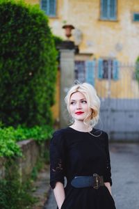 Portrait of smiling young woman