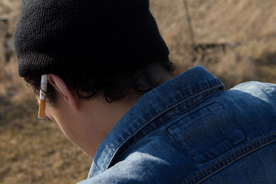 Close-up of young woman