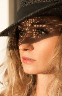 Close-up portrait of young woman