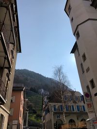 Low angle view of buildings in town