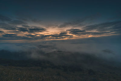 Aerial view of landscape against sky