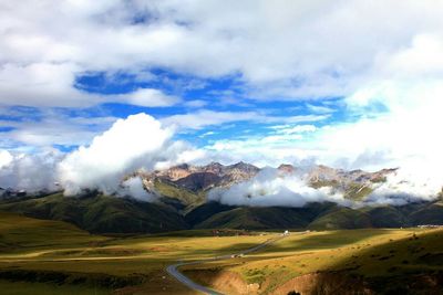 Scenic view of landscape against sky