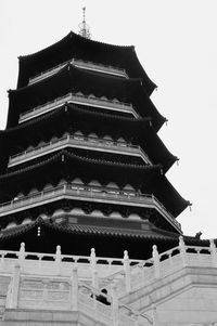 Low angle view of temple against sky