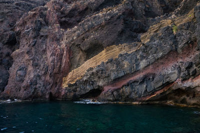 Rocky seashore in greece