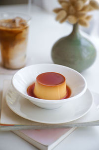 Close-up of tea served on table