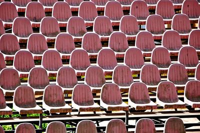 Full frame shot of empty chairs