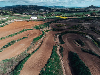 High angle view of landscape