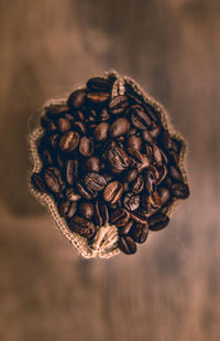 Close-up of dried leaf on pine cone