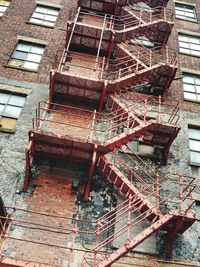 Low angle view of spiral staircase