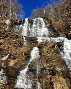 Scenic view of waterfall