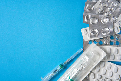 Close-up of blue colored background