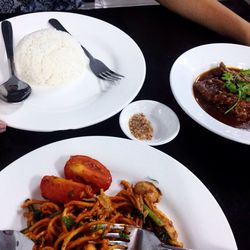 Close-up of served food