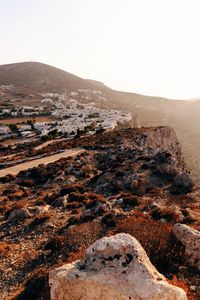 Scenic view of landscape against clear sky