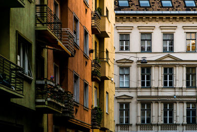 Low angle view of residential buildings in city