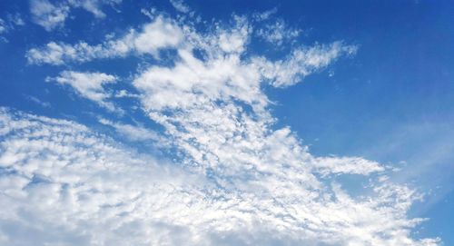 Low angle view of clouds in sky