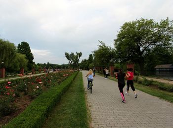 People walking on footpath