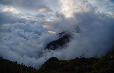 Low angle view of clouds in sky