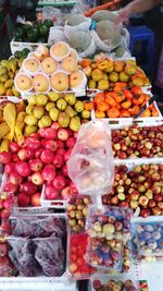 Fruits for sale at market stall