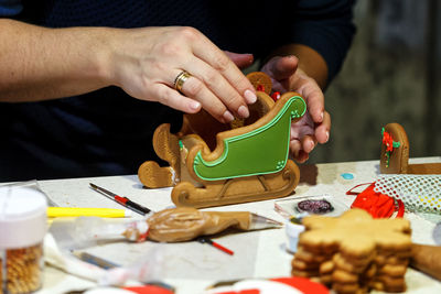 Making gingerbread in the kitchen for christmas