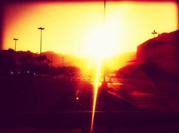 Sun shining through clouds