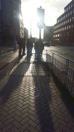 View of footpath in city