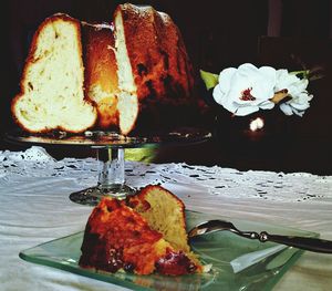 Close-up of food on table