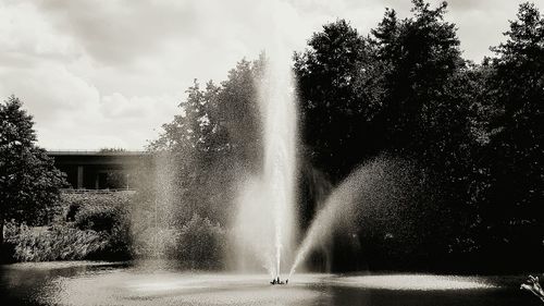 Fountain in front of building