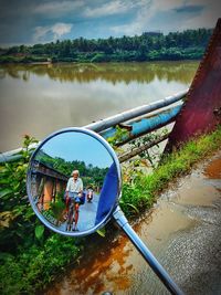 An old man as a street vendor