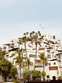 Low angle view of residential buildings against sky