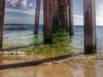 Pier on sea