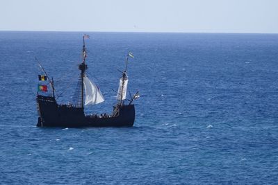 Boats sailing in sea