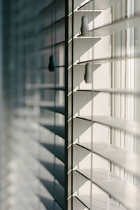 Close-up of window blinds