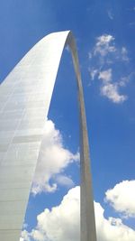 Low angle view of building against cloudy sky