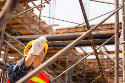 Man working at construction site