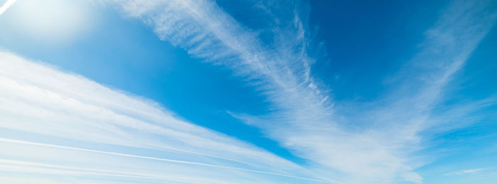 Low angle view of vapor trail in sky