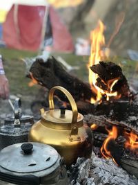 Hot tea while enjoying the nature 