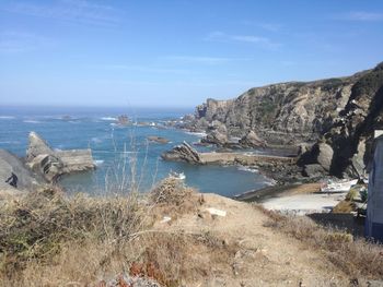 Scenic view of sea against sky