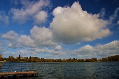 Panoramic view of lake against sky